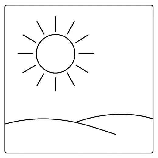 Bright sun and a clear sky