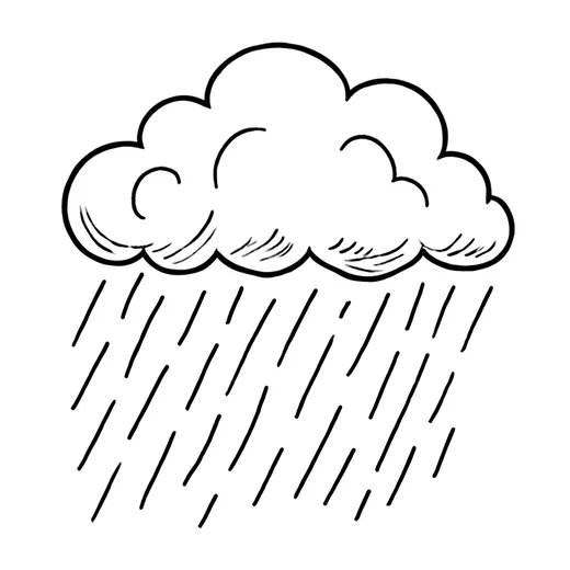 Heavy rain and dark clouds