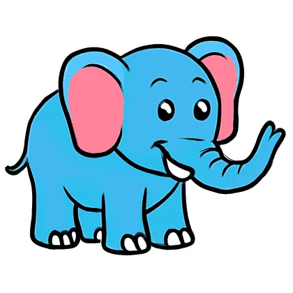 An elephant with a long nose