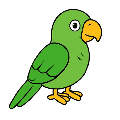 A green parrot