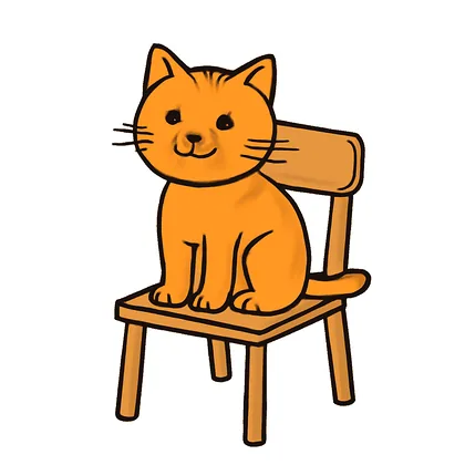 A cat sitting on a chair