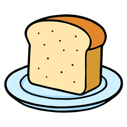 Bread on a plate