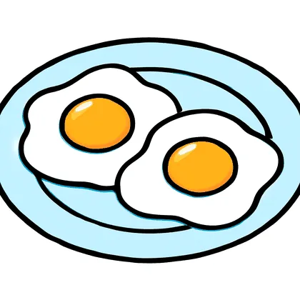 Two eggs on a plate