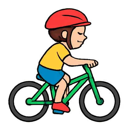 A child riding a bike