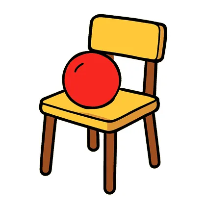 A ball on a chair
