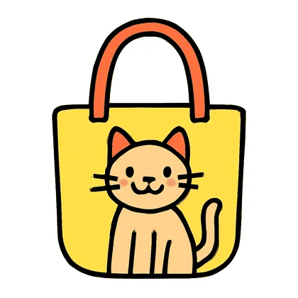 A bag with a cat on it