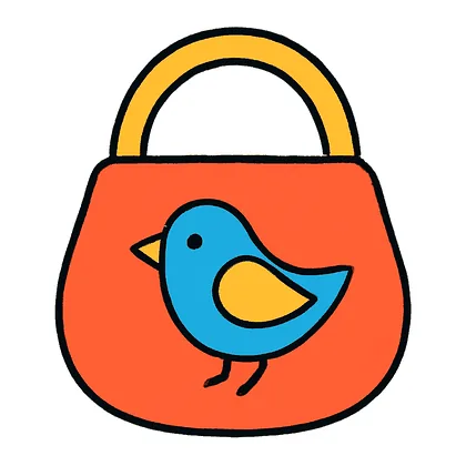 A bag with a bird on it